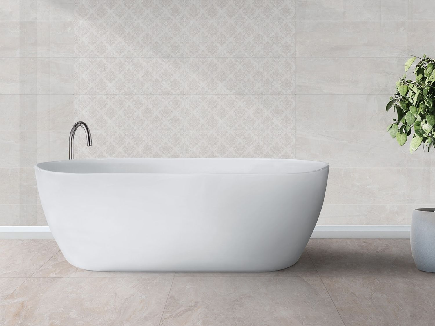 Orbit White Freestanding Bath