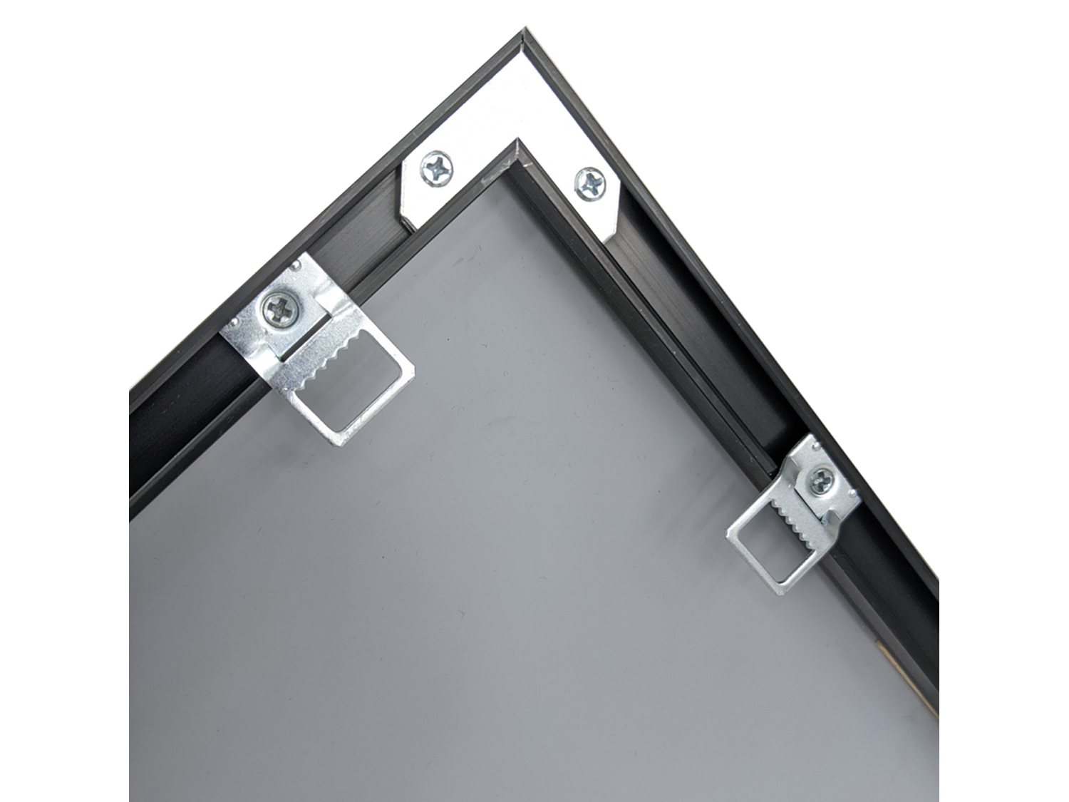 Black Aluminum Framed Mirror - 500 x 700mm