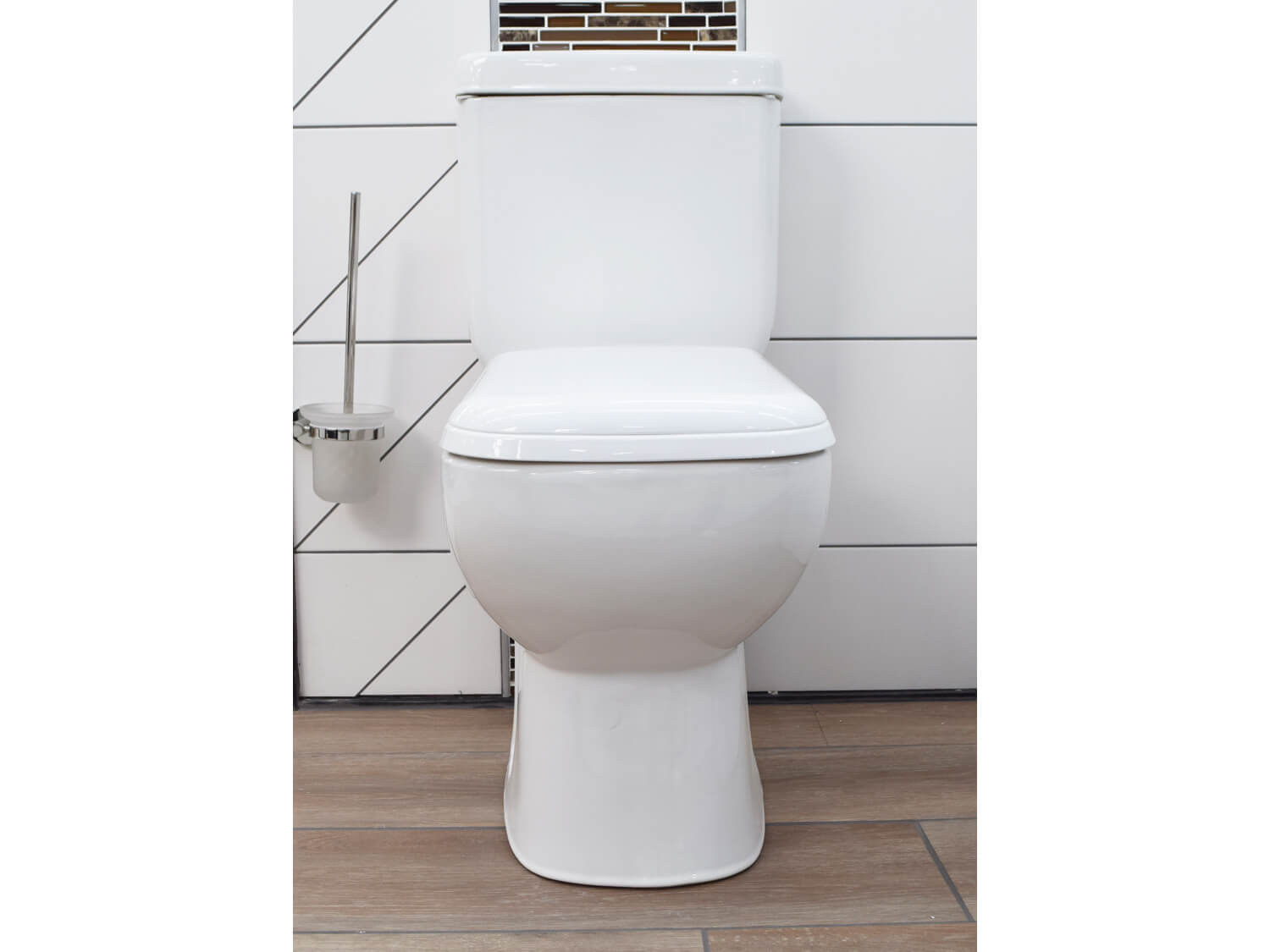 Boston White Dual Top Flush Toilet Suite