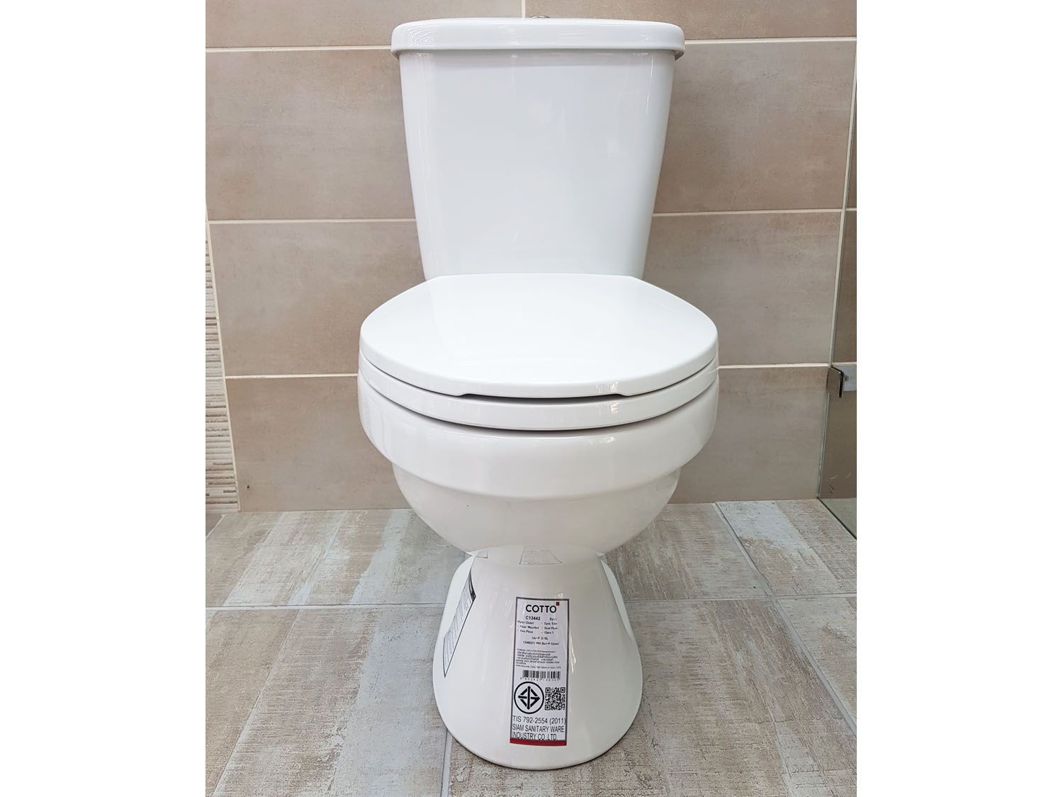 COTTO Ben-P White Dual Top Flush Toilet Suite