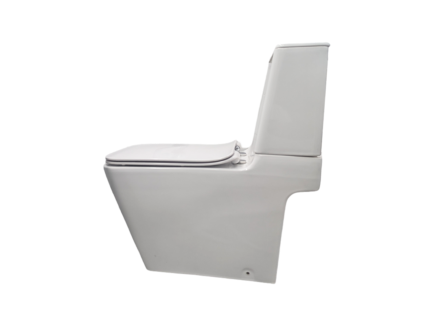COTTO Simply Modish White Dual Top Flush Toilet Suite Side View