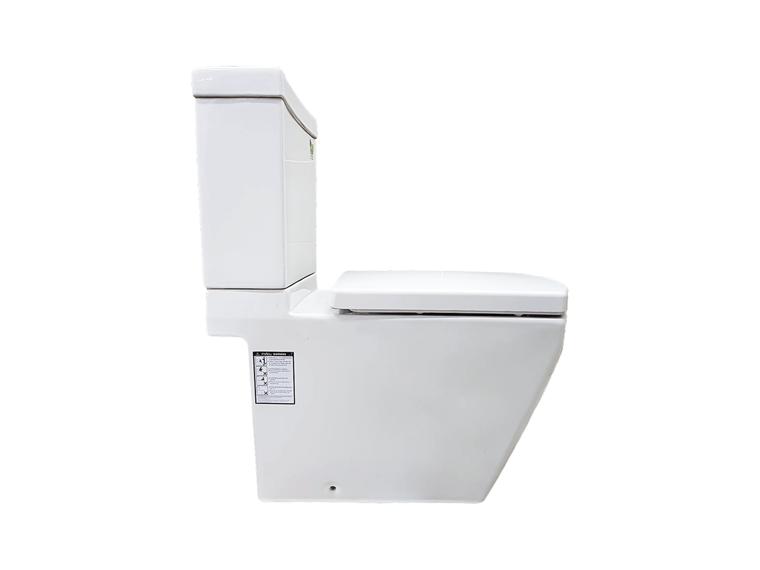 COTTO Tetragon White Toilet Suite Side View