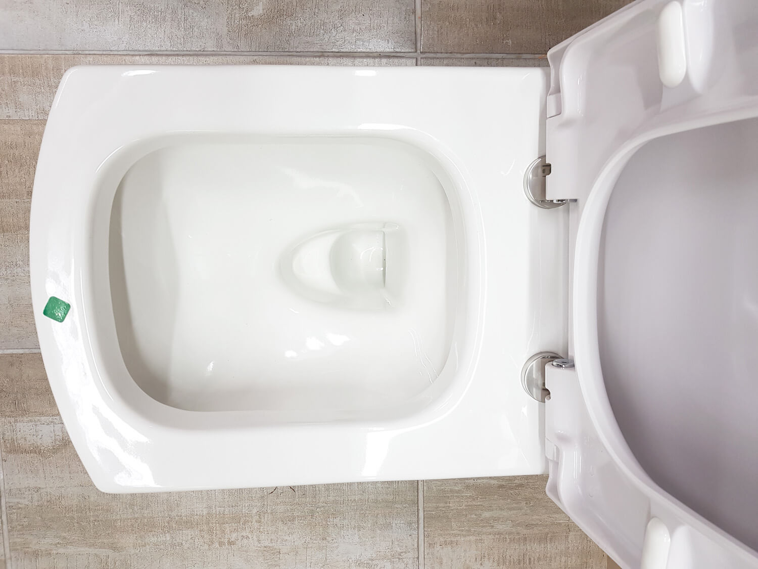 COTTO Tetragon White Toilet Suite Top pan View