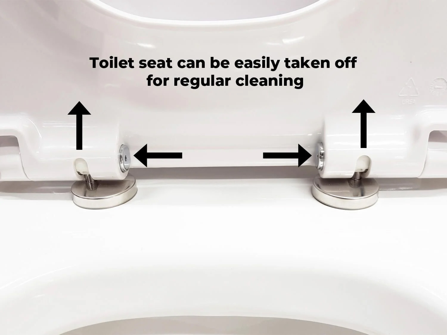 COTTO White Tetragon Floor Mount Toilet Pan Seat Is Easy To Remove