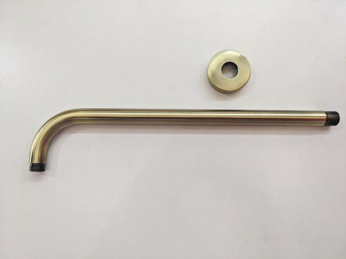 Cellini Round Brushed Bronze Shower Arm - 400mm
