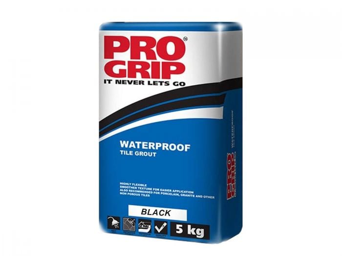 Pro Grip Black Waterproof Tile Grout - 5 Kg