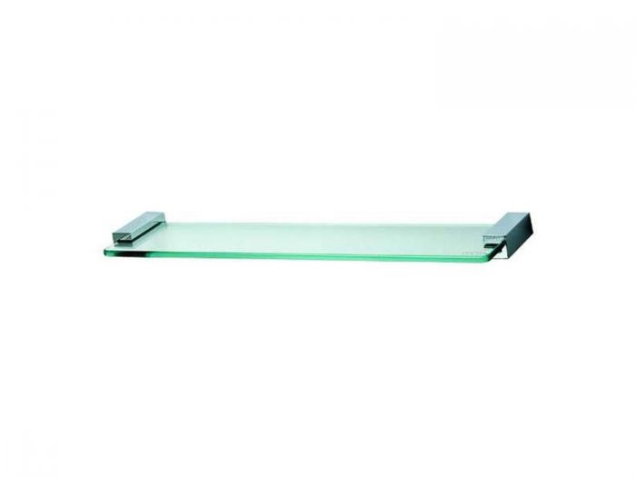 COTTO Square Chrome Glass Shelf