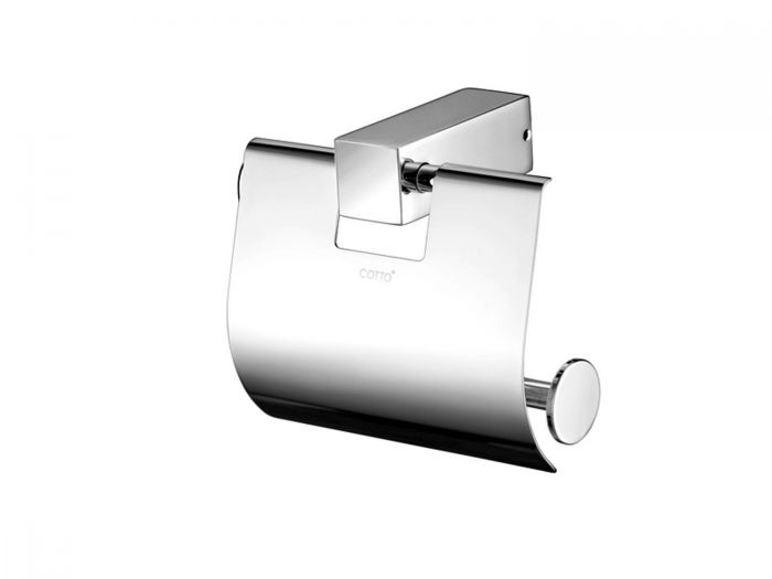 COTTO Square Chrome Tissue Holder With Cover