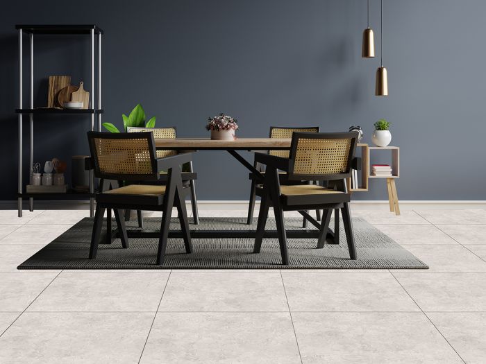Dover Grey EcoTec Matt Hard Body Ceramic Floor Tile - 600 x 600mm