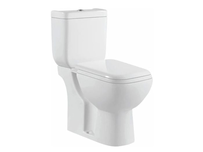 EKOS Boston White Dual Top Flush Toilet Suite
