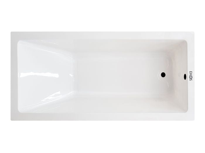 EKOS White Relax Build In Bathtub - 1700 X 700 X 400mm