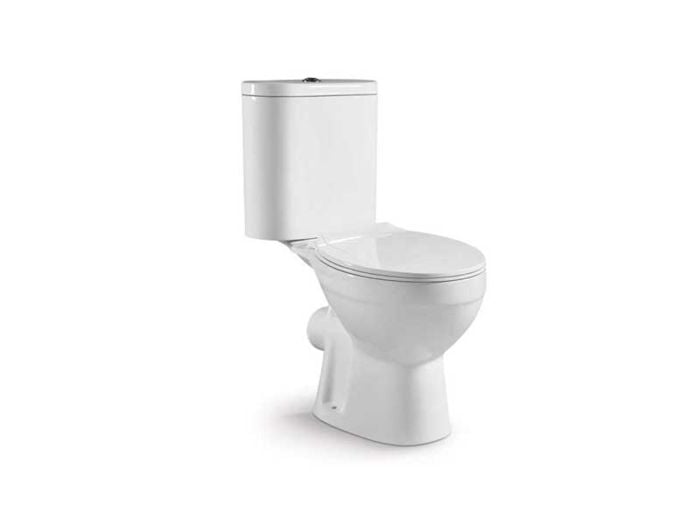 EKOS Georgia White Dual Top Flush Toilet Suite