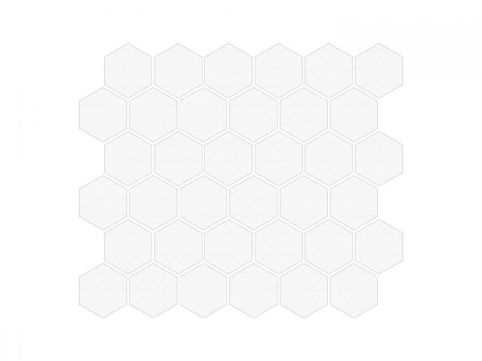 white hexagonal mosiac 