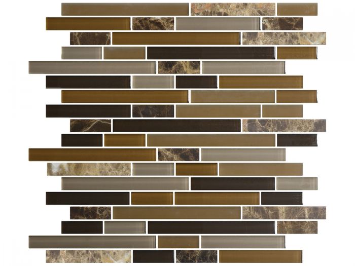 Imperial Line Mixed Stone & Glass Mosaic - 300 x 300mm