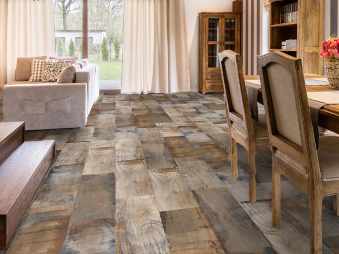 Origins Timberland Blend Brown EcoTec Slip Resistant Matt Porcelain Floor Tile - 710 x 280mm
