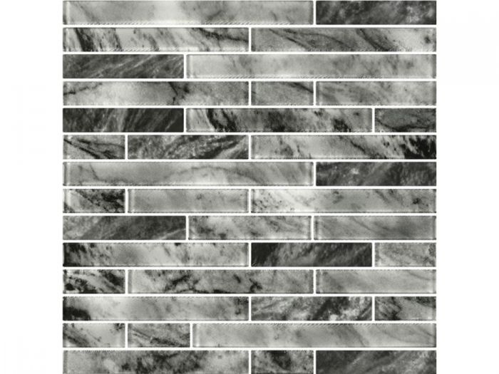 Pallisandro Grey Glass Mosaic - 300 x 300mm