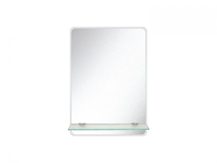 Plain Rectangular Mirror With Shelf - 600 x 800mm