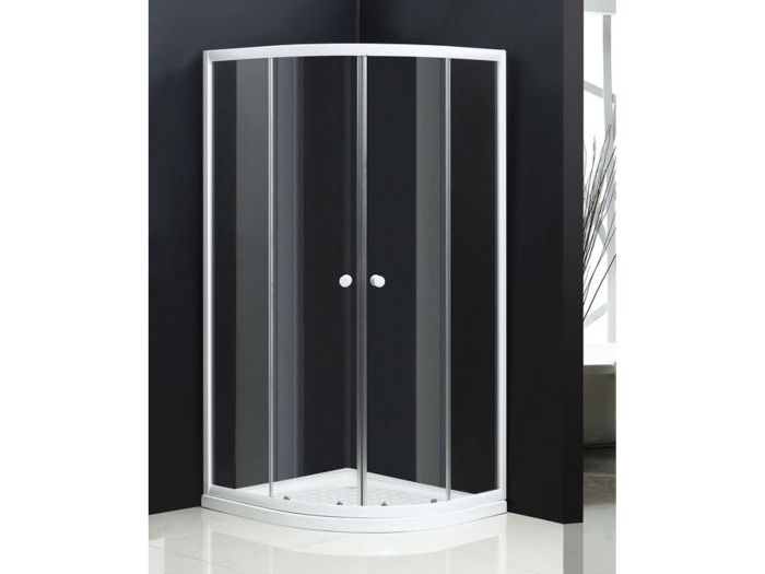 Quadrant White Shower Enclosure With Sliding Door - 900 x 900 x 1850mm