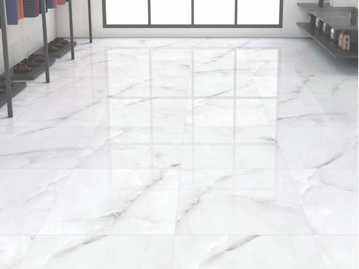 Vanilla Grey Onyx Porcelain Floor Tile - 600 x 600mm 