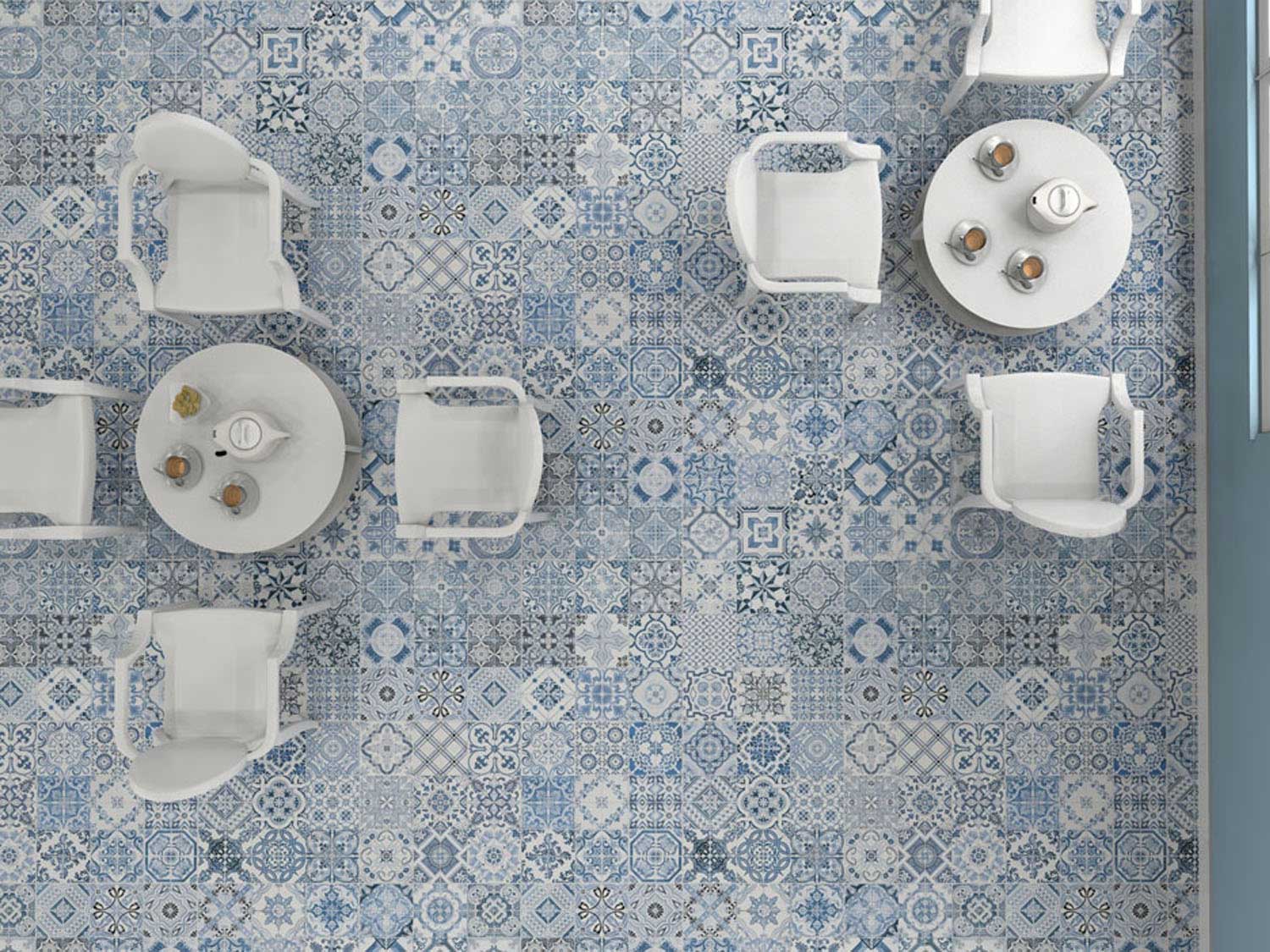 dDutch Blue Rectified Glazed Porcelain Floor Tile