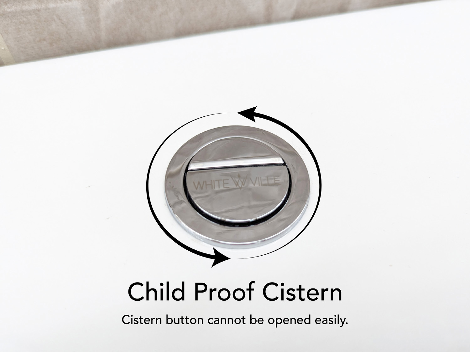 Delta White Dual Toilet Child proof cistern