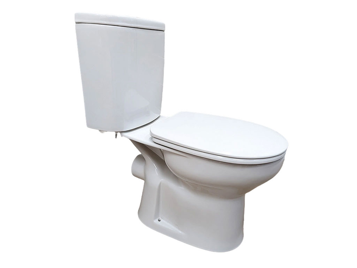 Delta White Dual Top Flush Toilet Suite Side View