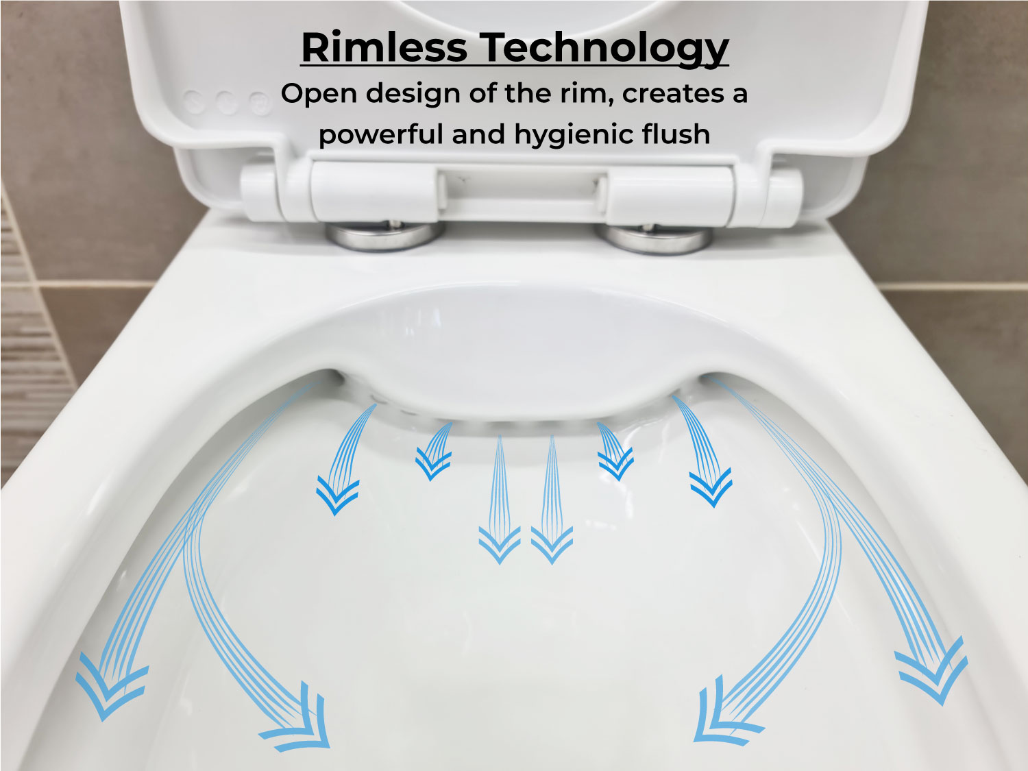 Ekos Charleston Toilet Suite Rimless Flushing
