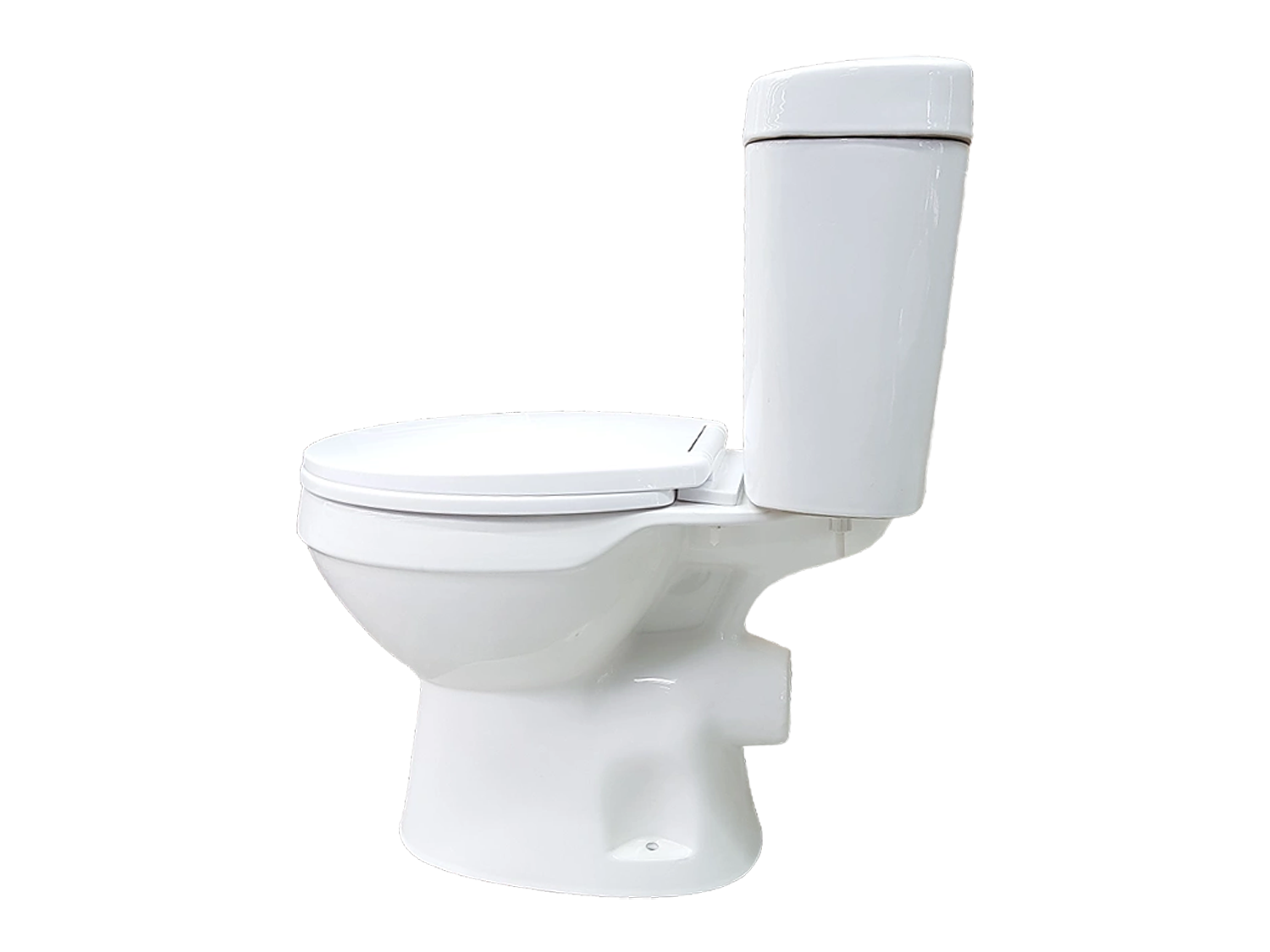 EKOS Georgia White Dual Top Flush Toilet Suite Side View