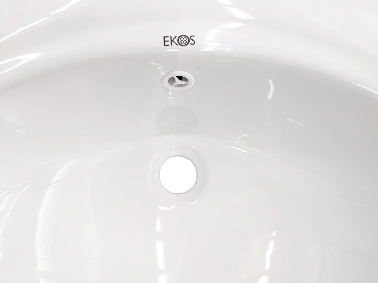 Ekos Kameo White Drop-In Basin Close Up