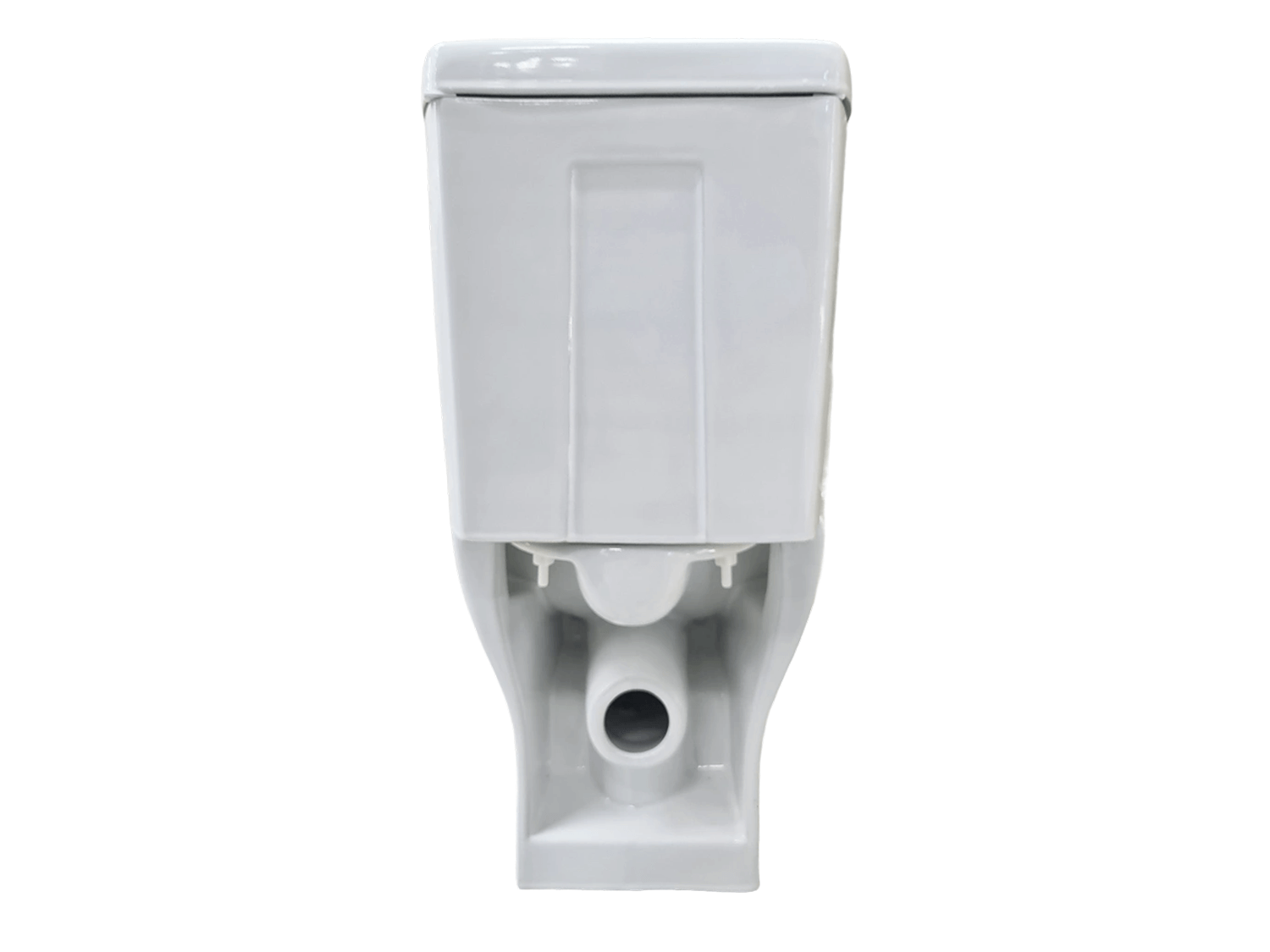 EKOS Nevada White Dual Top Flush Toilet Suite Back View