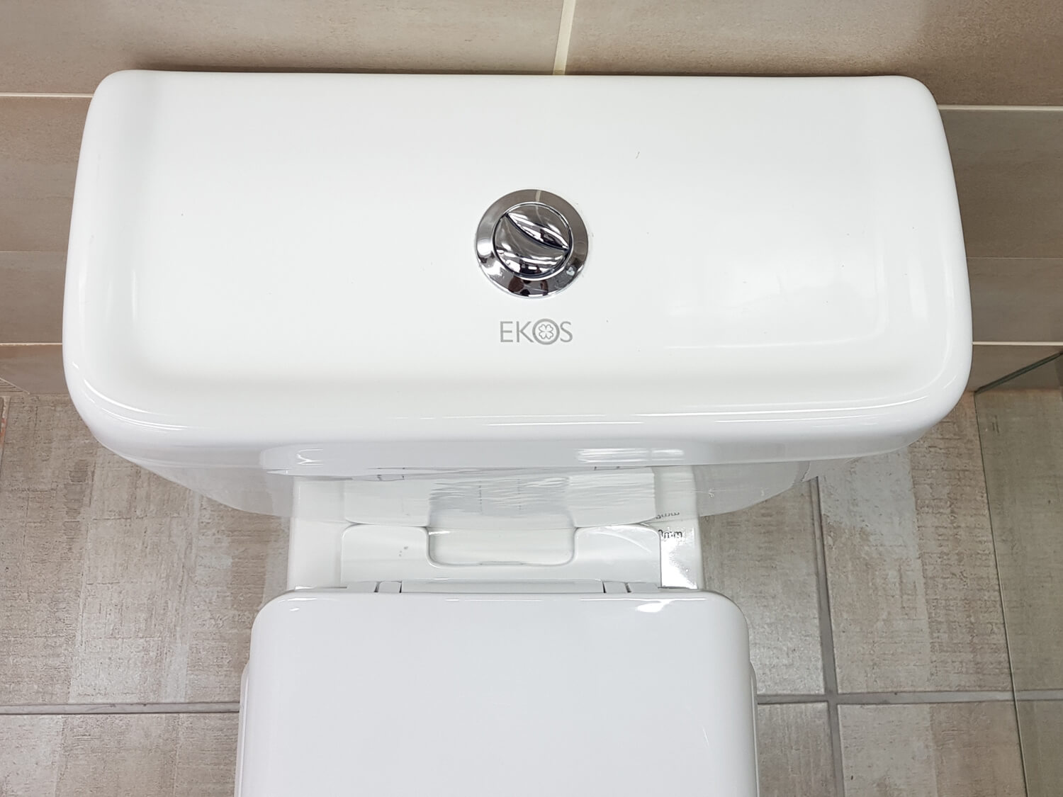EKOS Boston White Dual Top Flush Toilet Suite Top Tank