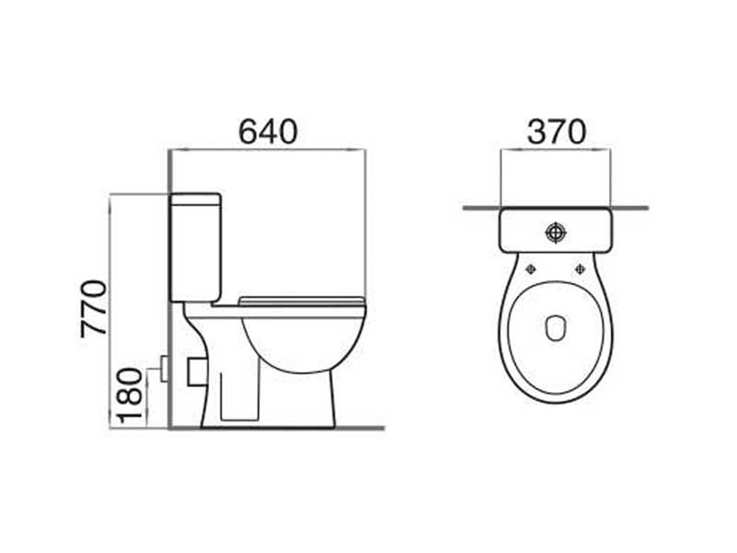 EKOS Georgia White Dual Top Flush Toilet Suite Tech Data