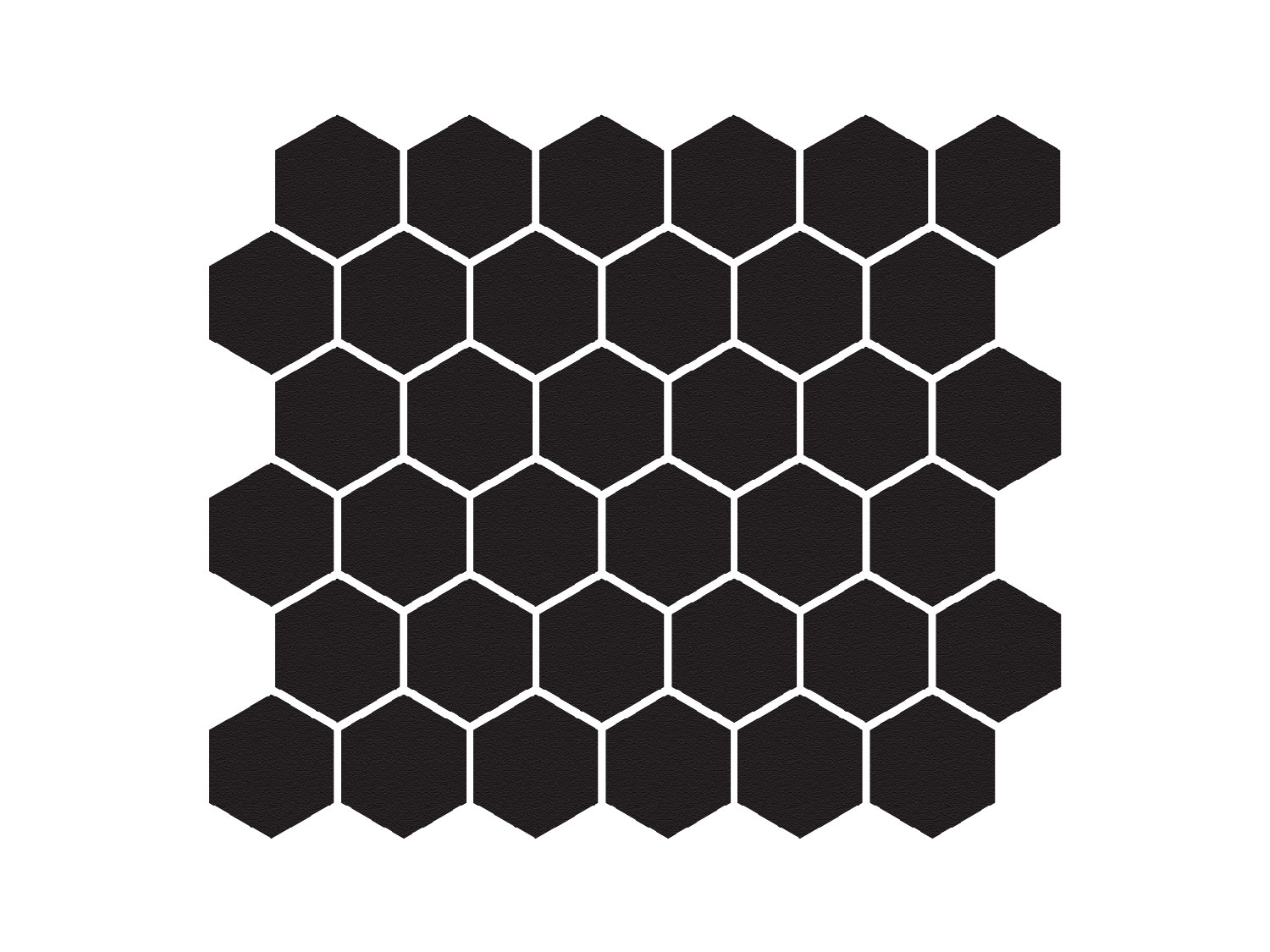 black hexagonal mosiac 