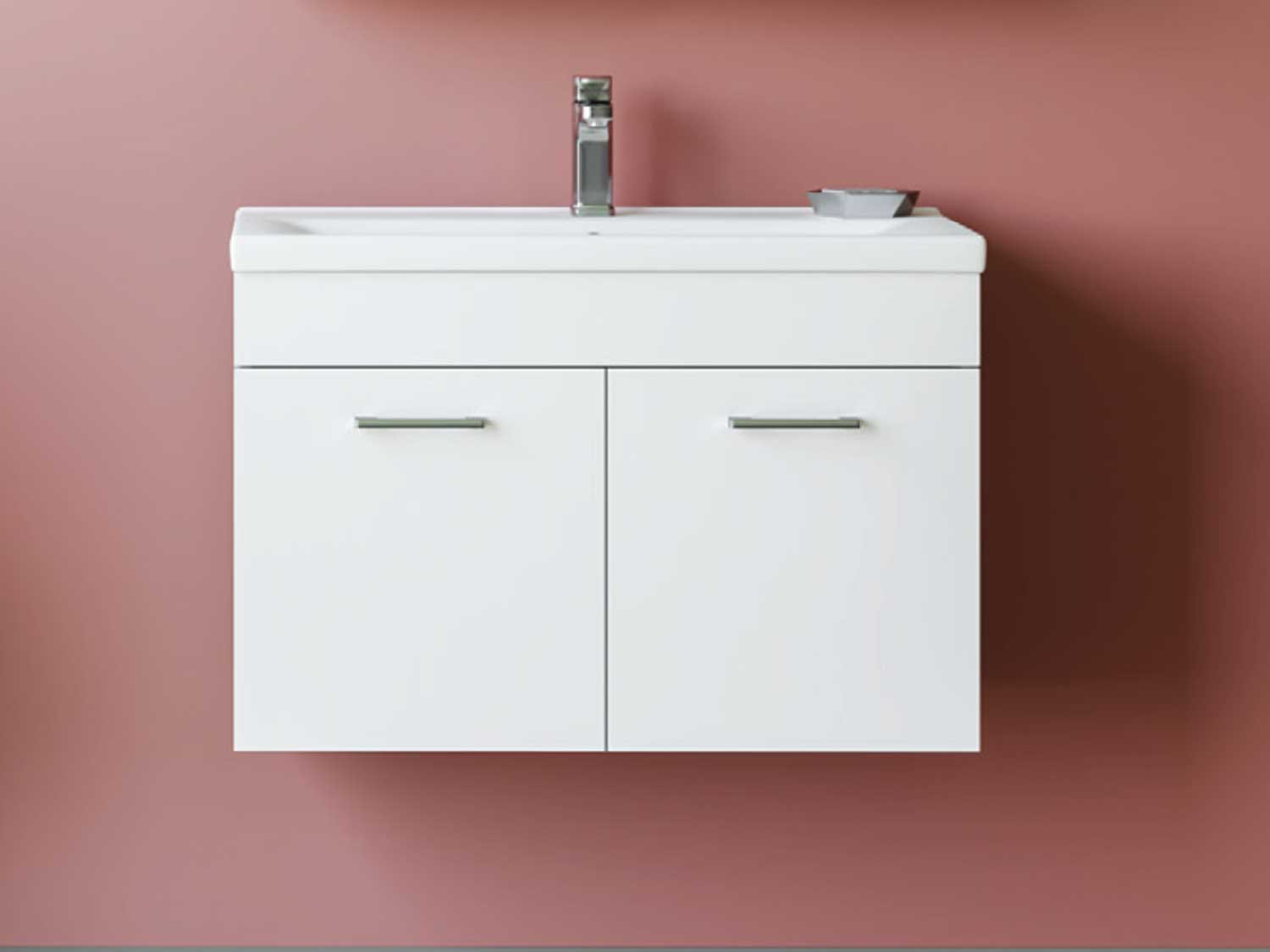 Mars White Wall Hung Cabinet