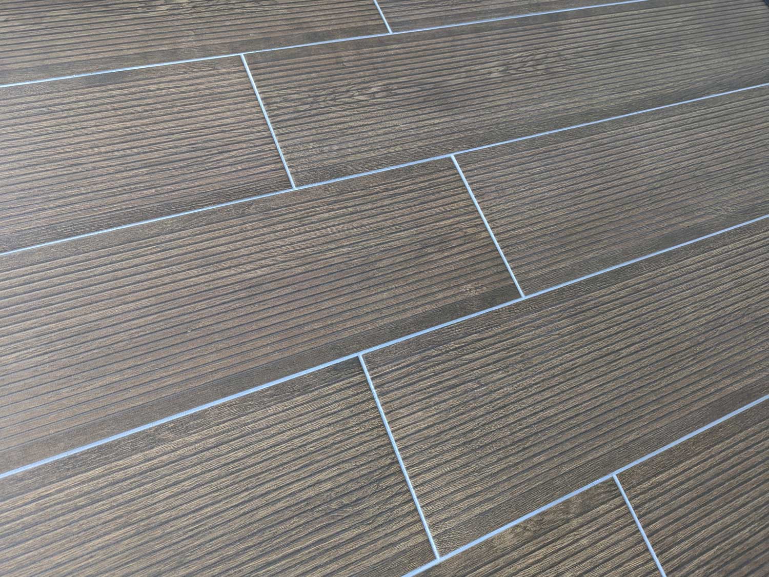 Merbau Deck Wengue Slip Resistant Porcelain Floor Tile - 230 x 1200mm