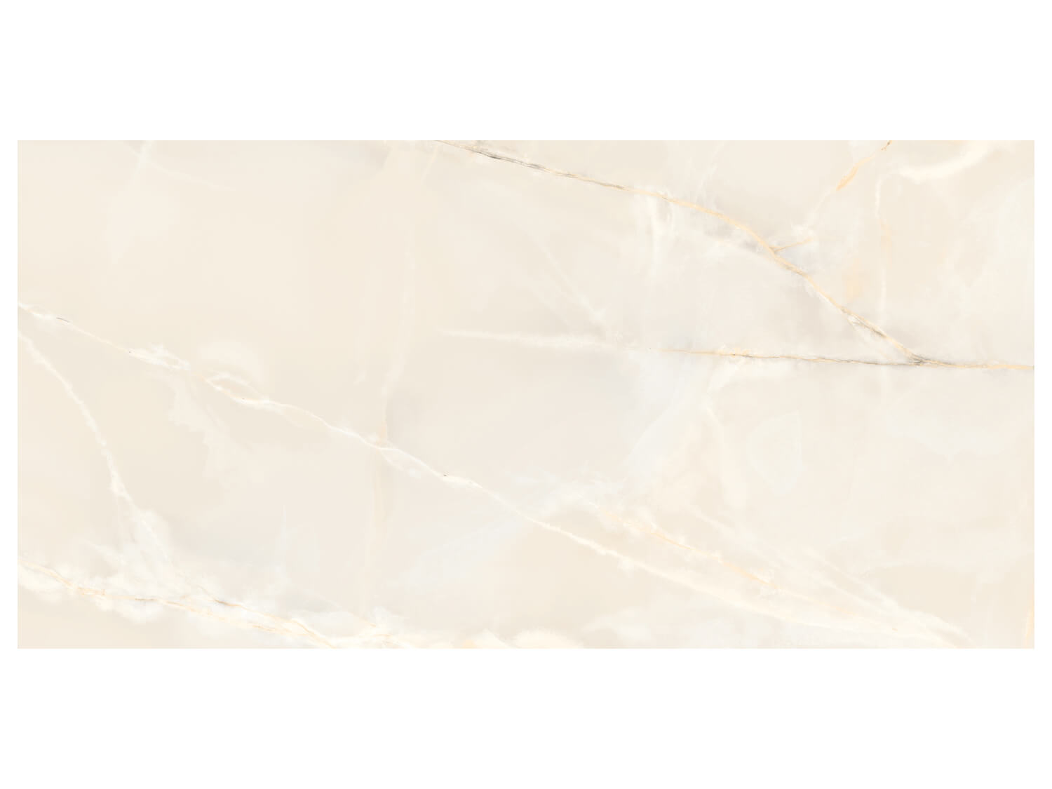 Onyx Blanco Shiny Porcelain Floor Tile - 600 x 1200mm