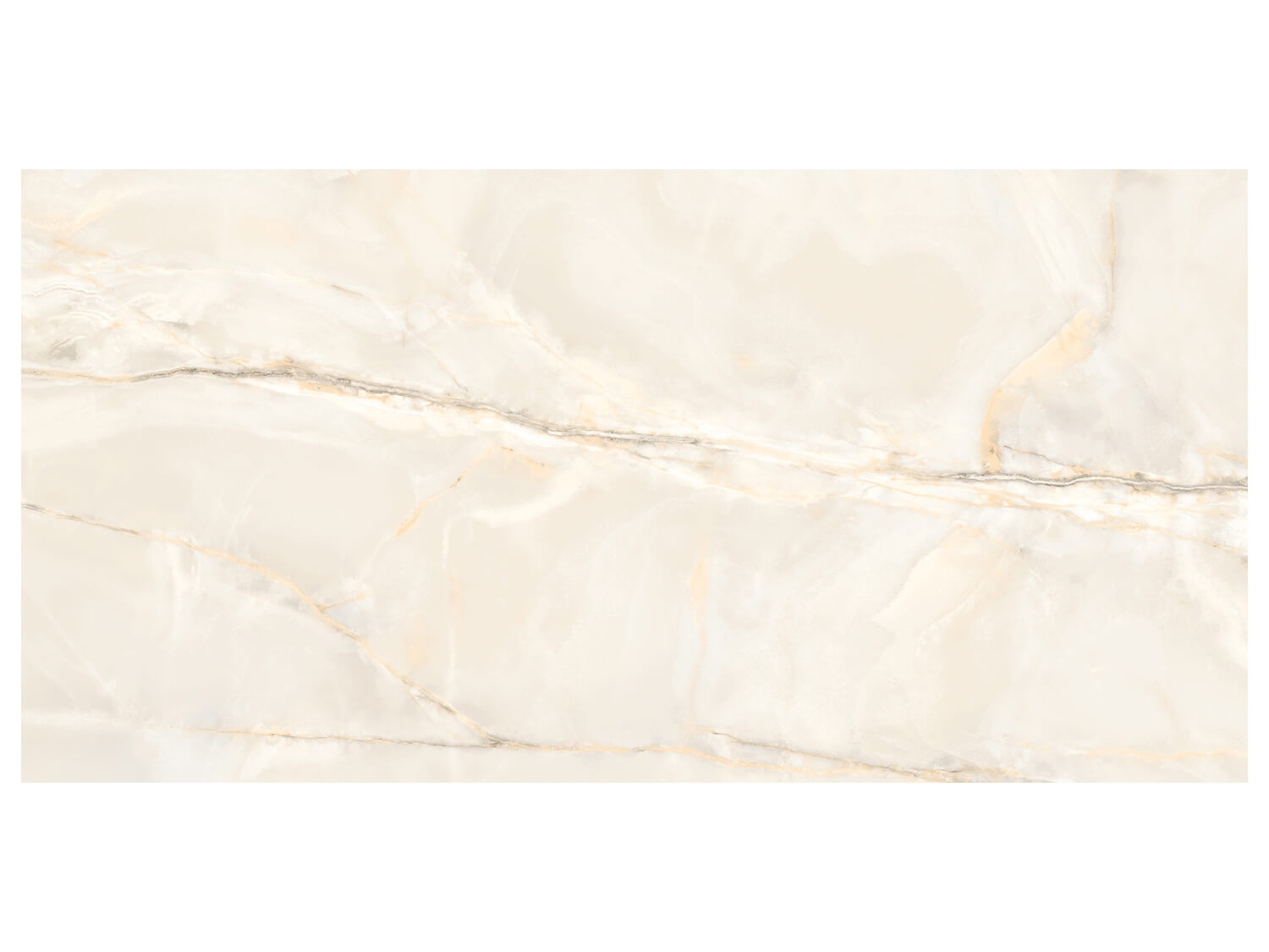 Onyx Blanco Shiny Porcelain Floor Tile - 600 x 1200mm