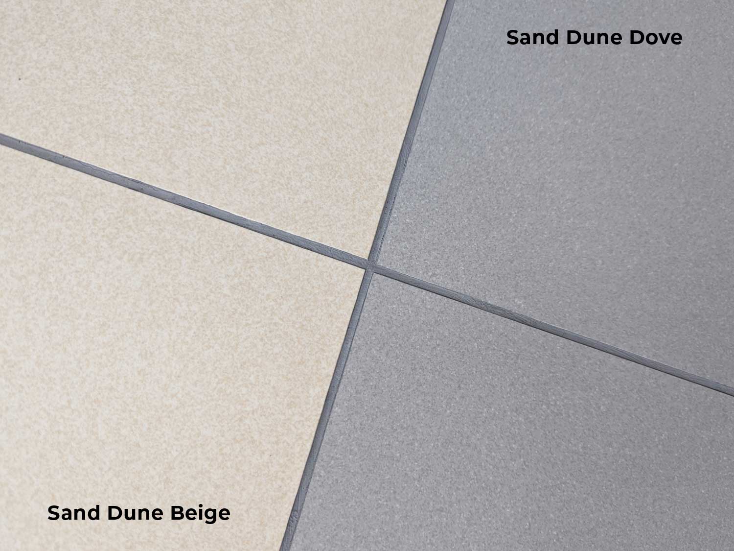 Sand Dune Dove Fullbody Tile v/s Sand Dune Beige Fullbody Tile