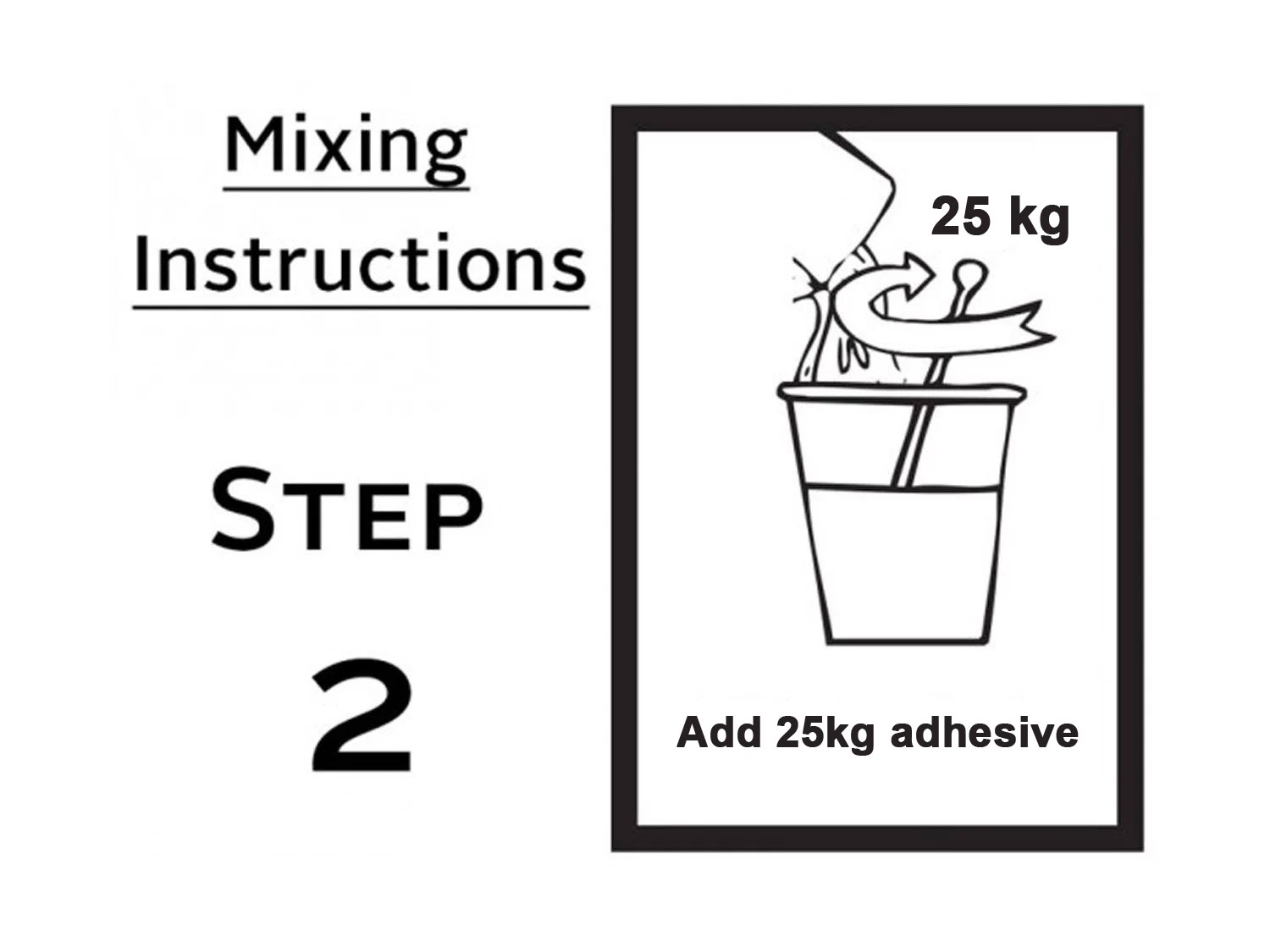 Tile Adhesive Mixing Instruction