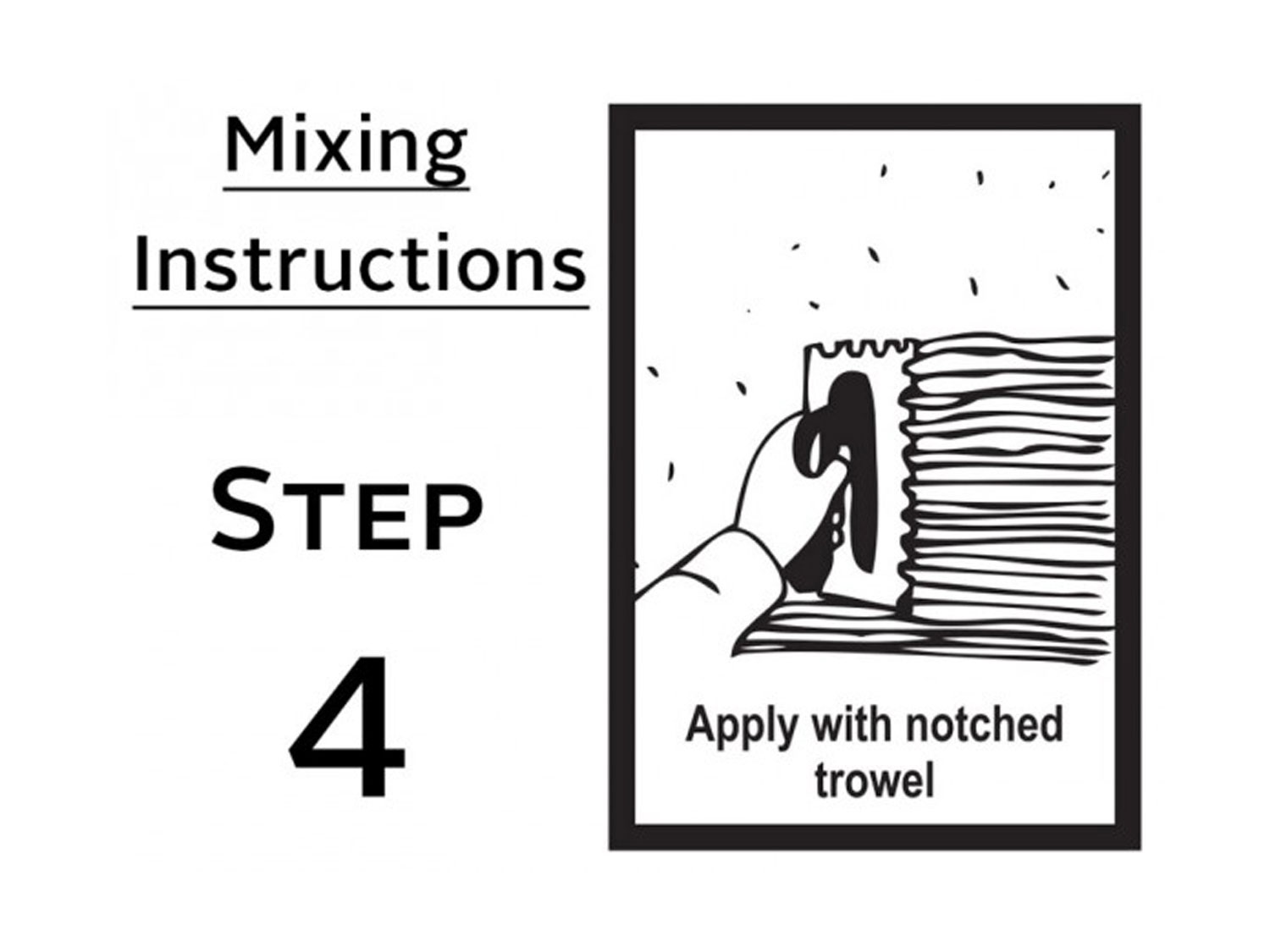 Tile Adhesive Mixing Instruction