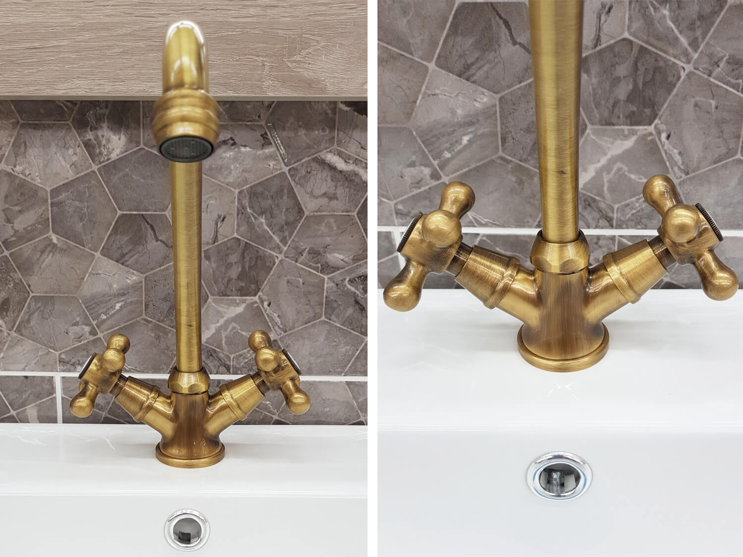 Tivoli Margot Bronze Sink Mixer Pillar Type